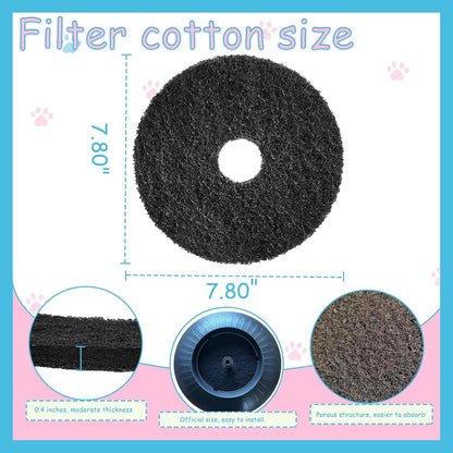Losuin non toxic coconut shell carbon pet litter box filter bundle set