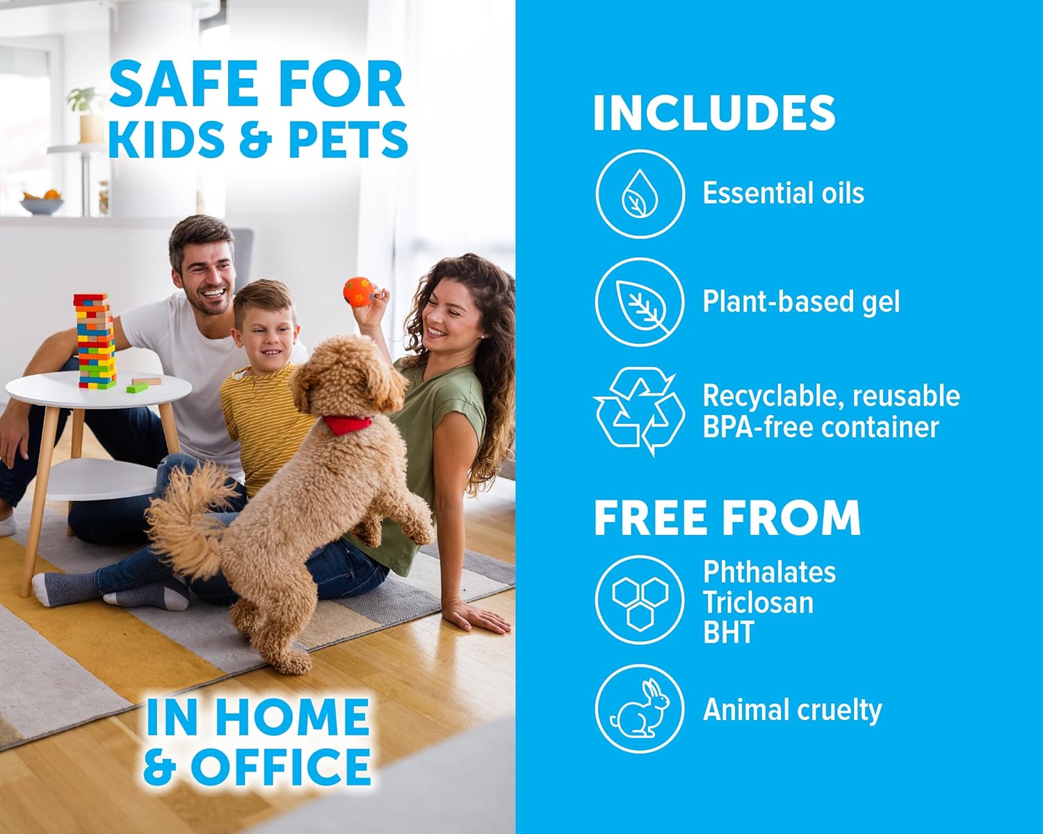 Plant based pet odor eliminator jar for medium size rooms