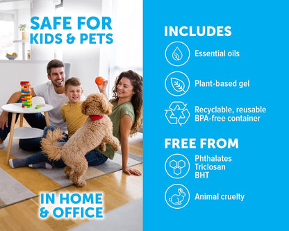 Plant based pet odor eliminator jar for medium size rooms