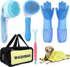 Dog Washing Kit: Shampoo Brush, Hair Brush, Double-sided Washing Glove(6 Pcs) - Image 10