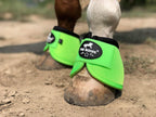 TGW RIDING equine bell boots pack layout showing both pieces