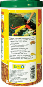 Tetra Pond Flakes nutritional benefits and target fish label