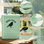 Candco airtight bird food canister showing silicone sealed lid.
