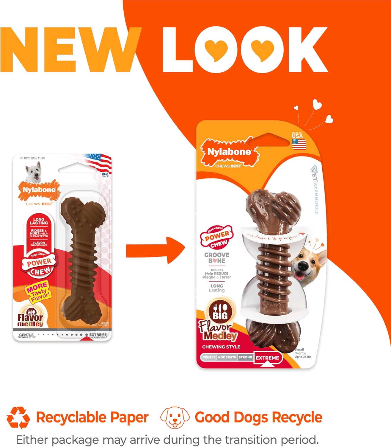 Nylabone Power Chew for aggressive chewers product packaging close up
