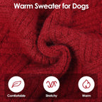 SUNFURA puppy knitwear pullover close up on high elasticity acrylic yarn fabric
