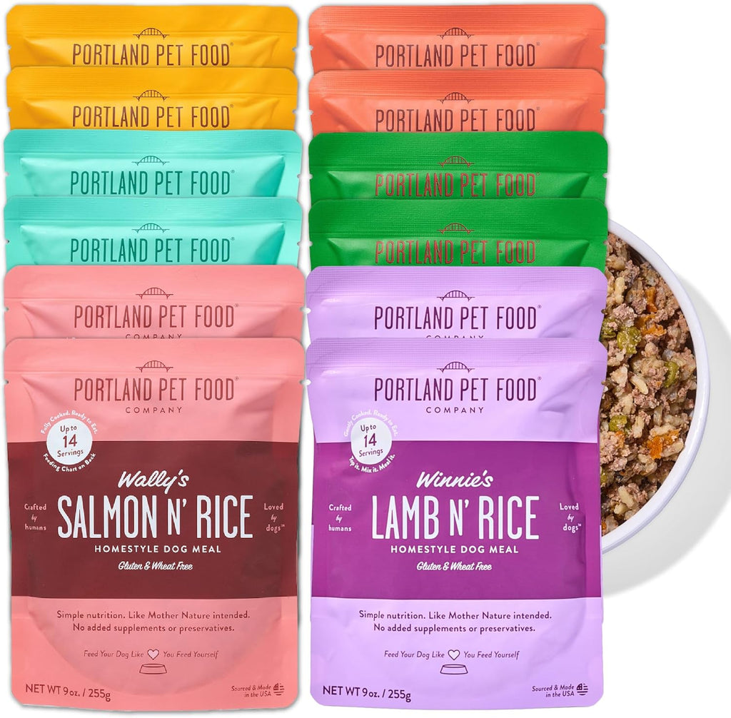 Portland Pet Food Company Fresh Dog Food Pouches - Human-Grade Topper Mix-Ins & Wet Pet Meals - Small & Large Breed Puppy & Senior Dogs - Gluten-Free Limited Ingredient Meal Toppers - 5 Pack Variety - Image 9