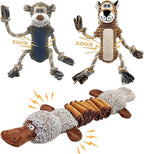 BUYPOW Funny Plush Dog Chew Toys, Squeaky Dog Toys, Interactive Tug of War Puppy Toys, Stuffed Dog Toys for Small, Medium and Large Dogs - Monkey - Image 13