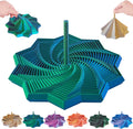 Faumish 3D expanded sensory fidget star with handle front view showcasing blue green gradient