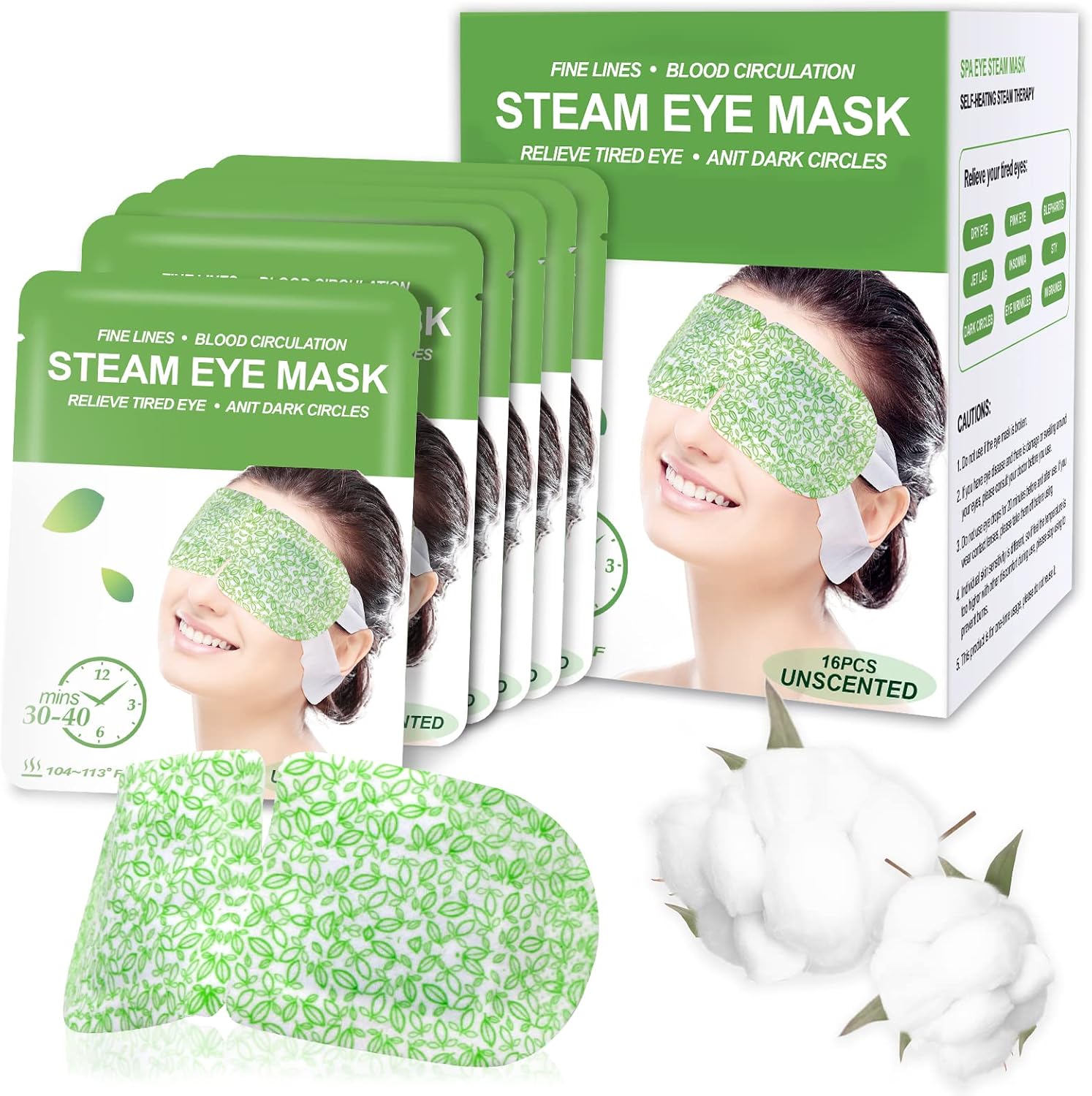 ProCIV steam eye masks 16 pack front view packaging