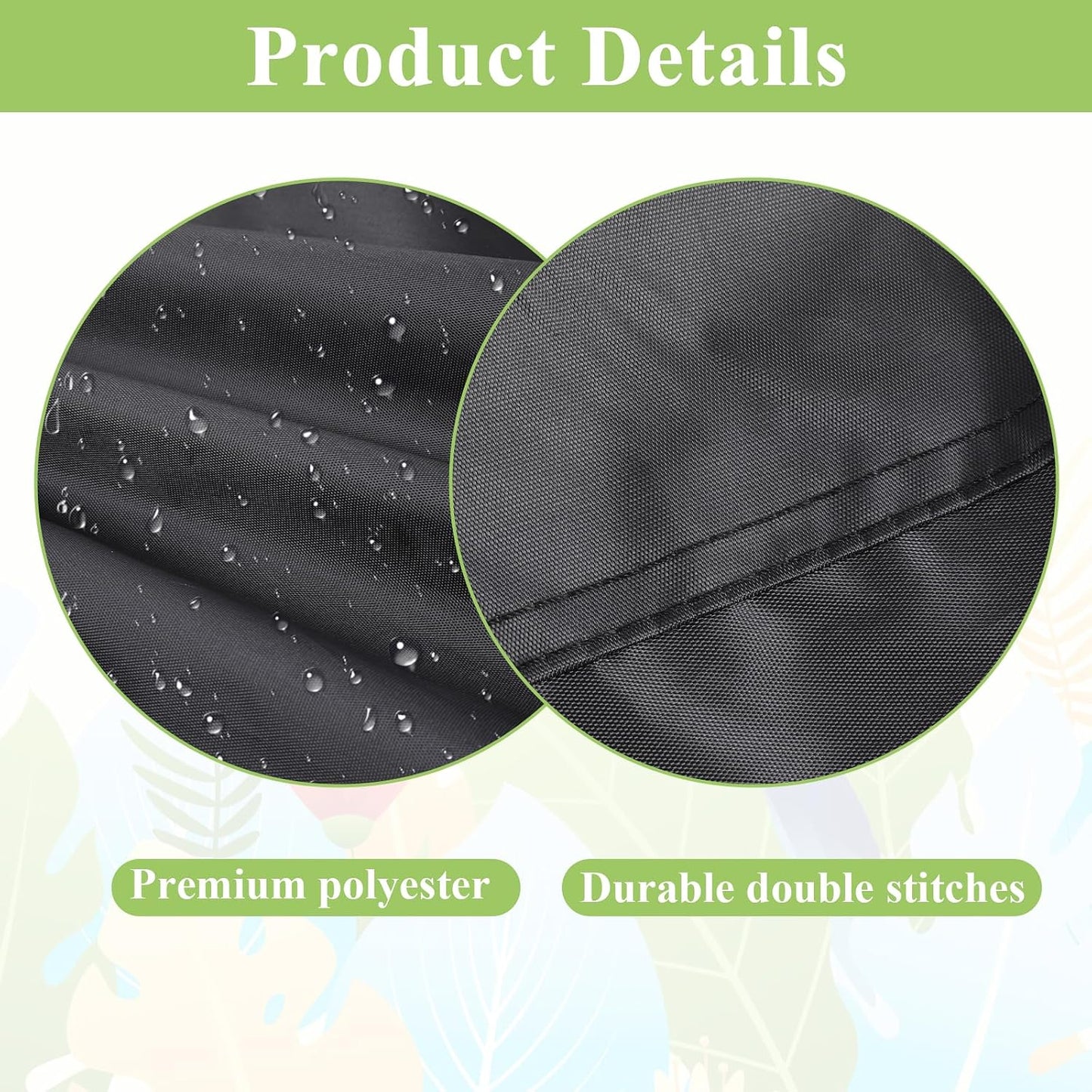 Lyksgir water repellent bird cage cover demonstrating protection against wind and light rain.