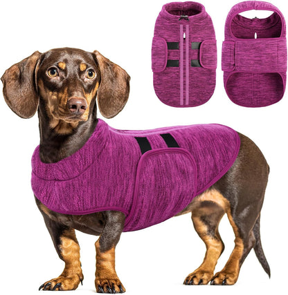 Queenmore Small Dog Sweaters, Soft Fleece Vest Pullover Dog Jacket with Leash Hole, Warm Winter Pet Clothes Cold Weather Doggy Dachshund Sweater for Medium Dogs Cats Boy or Girl (Lavender, S) - Image 15