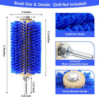 Close up of Verdanzia drill brush attachment bristles