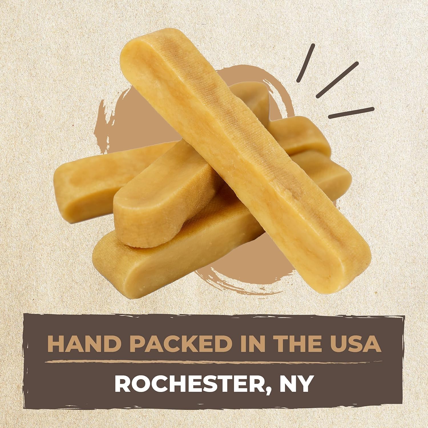 Mighty Paw Yak Cheese Dog Chews - All-Natural Long Lasting Hard Chew for Aggressive Chewers - High Protein, Odor-Free Dog Treat - 3 Ingredient Natural Yak Chews for Large Dogs - (4 Pack) - Image 9