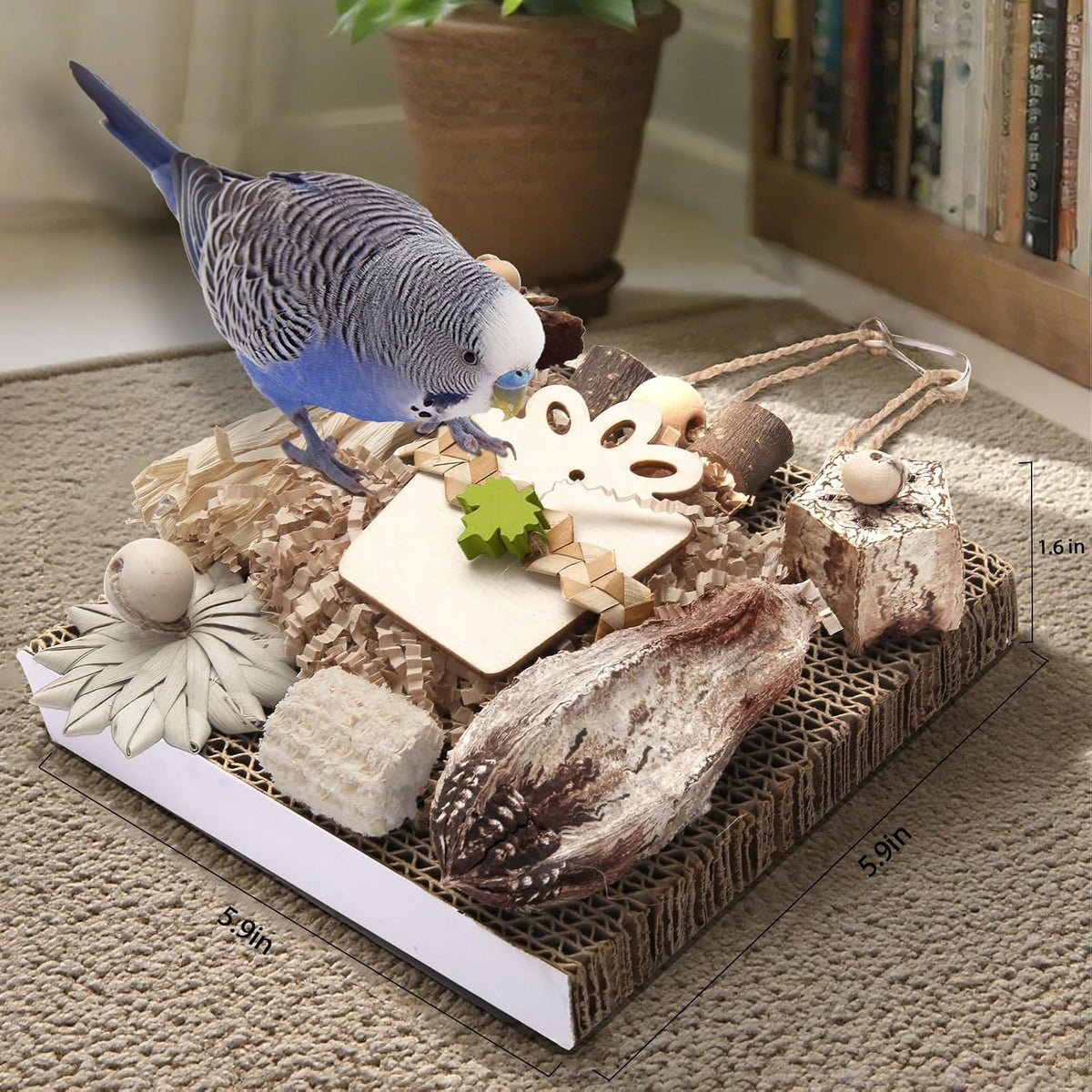 Kyouki chewable cardboard toy for budgies and cockatiels