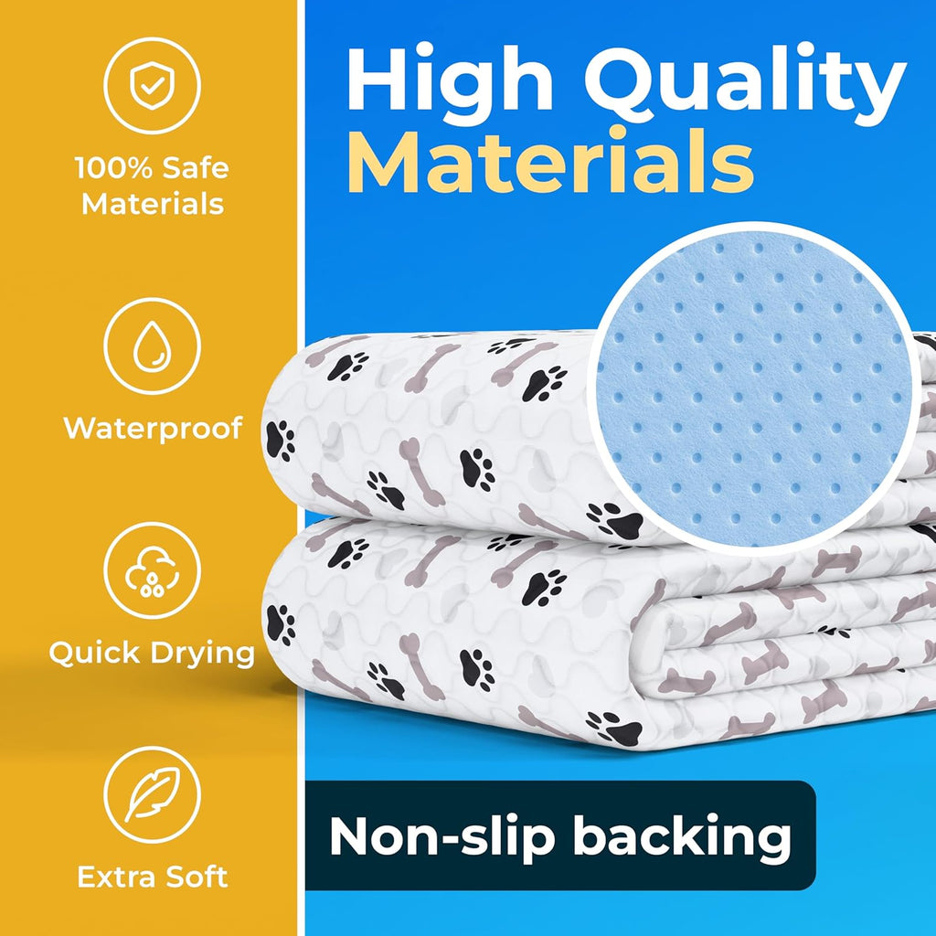 Green Lifestyle washable dog pads with anti-slip backing detail
