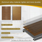 Petmystify aircraft grade aluminum pet cage table overlay sitting next to a living room sofa