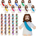 Bamamon mini Jesus figures bulk 30 pieces front view showcasing ten diverse sash colors