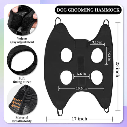 Patiencet small dog grooming hammock with nail kit tools