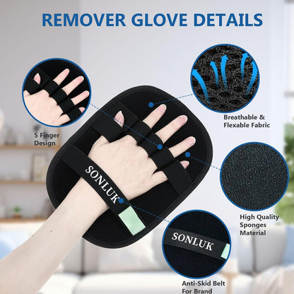 Close up of five-finger design for cleaning car seats