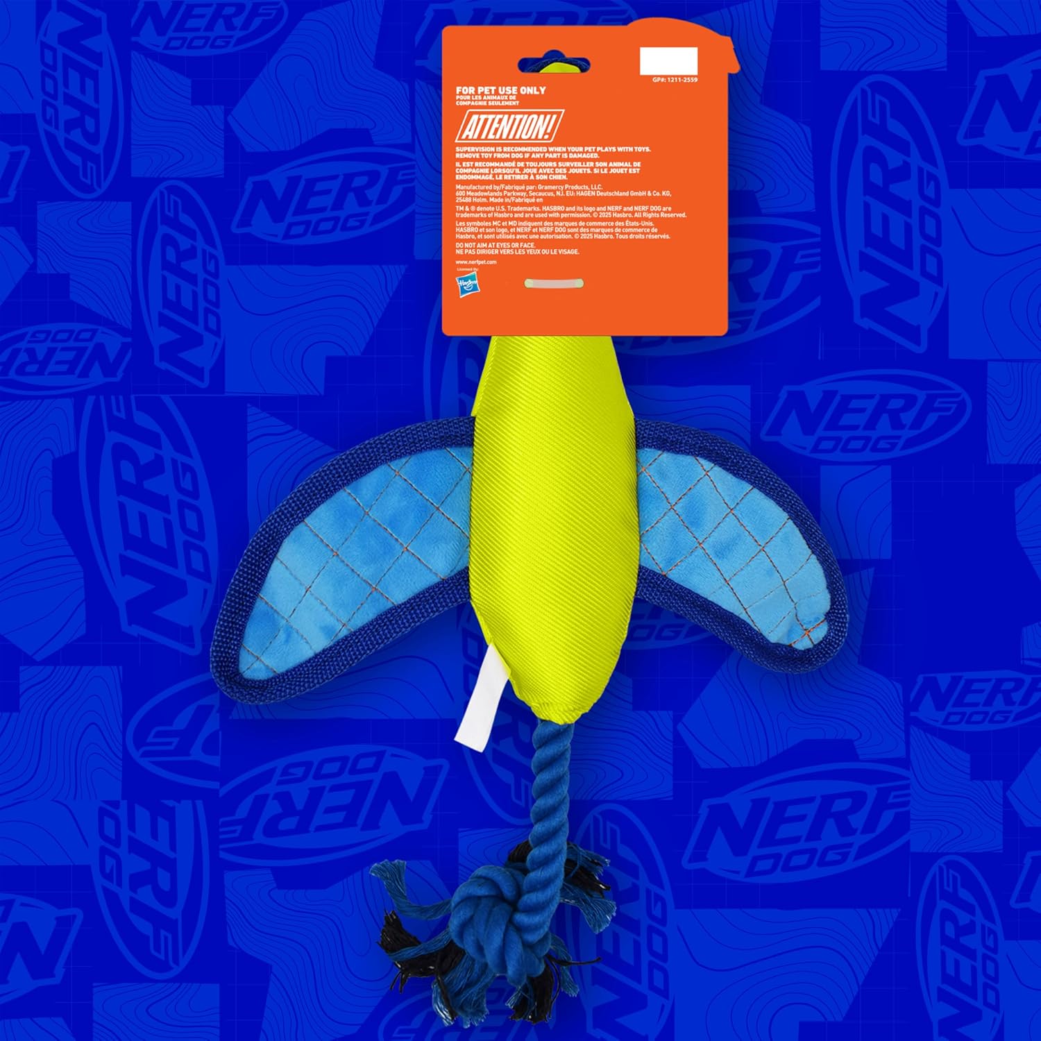 Nerf Dog interactive toy isolated on white background