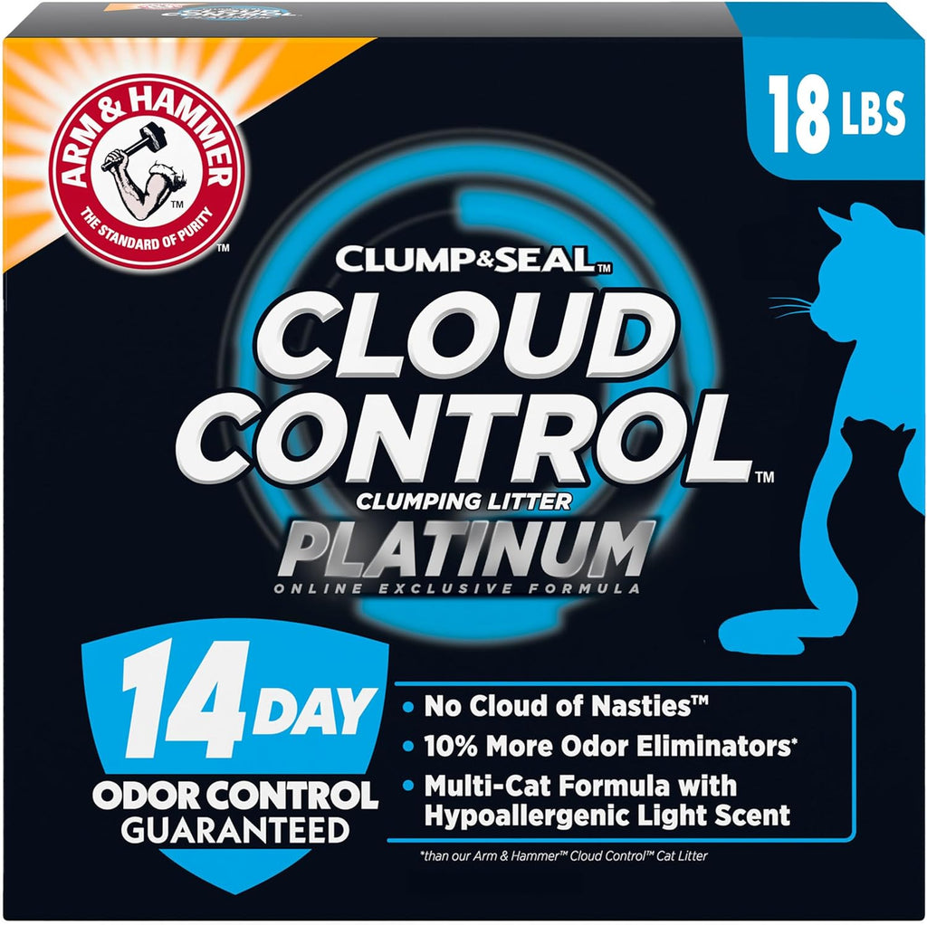 ARM & HAMMER Clump & Seal SLIDE Platinum Multi-Cat Clumping Cat Litter, Easy Clean Technology with No Scrubbing, 14-Day Odor Control, 18 lbs - Image 13