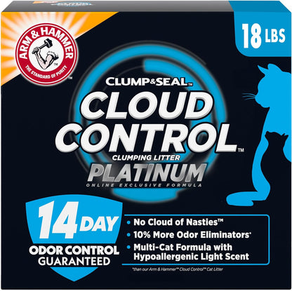 ARM & HAMMER Clump & Seal SLIDE Platinum Multi-Cat Clumping Cat Litter, Easy Clean Technology with No Scrubbing, 14-Day Odor Control, 18 lbs - Image 13