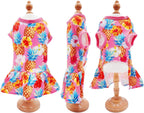 Close up of the durable fabric and stretchy stitching on the JpGdn pet skirt.