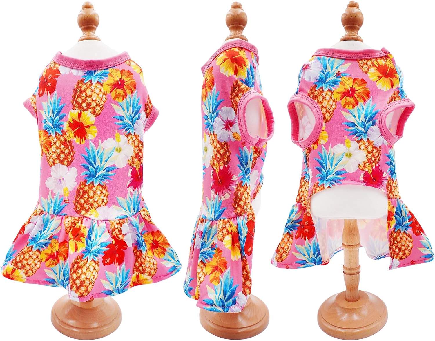 Close up of the durable fabric and stretchy stitching on the JpGdn pet skirt.