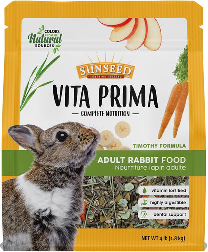 Vitakraft Sun Seed Vita Prima Adult Rabbit Food front view of premium pet food bag