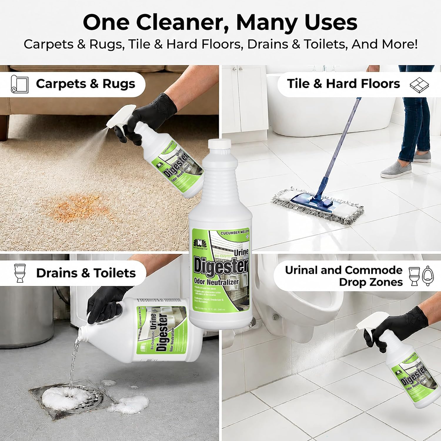 Nilodor bio-enzymatic cleaner application on carpet
