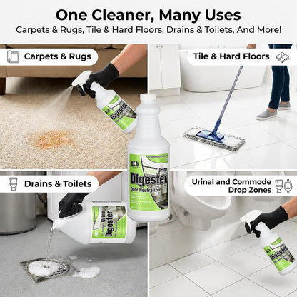 Nilodor bio-enzymatic cleaner application on carpet