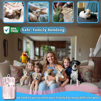 Hatelipet premium imported pet medicine dropper and silicone nipple kit on plain background.
