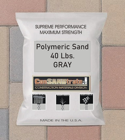 Outdoor patio installation using Consandtrate polymeric sand