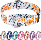 Hikiko Martingale Collar for Dogs with No Buckle Floral Daisy Dog Collars Soft Nylon No Pull Dog Collar for Large Dogs,Green Flower,L - Image 14