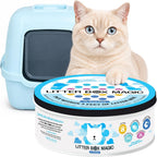 Litter Box Magic Cat Litter Deodorizer front view of the sixteen ounce jar pet odor eliminator