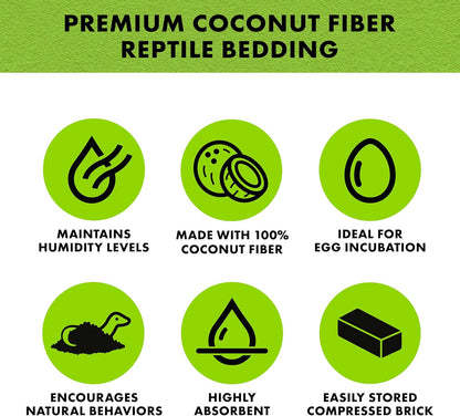 Zilla reptile terrarium bedding expanded coconut husk for 55 gallon enclosure