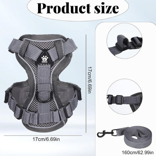 Side profile of Hadnves adjustable breathable mesh cat vest
