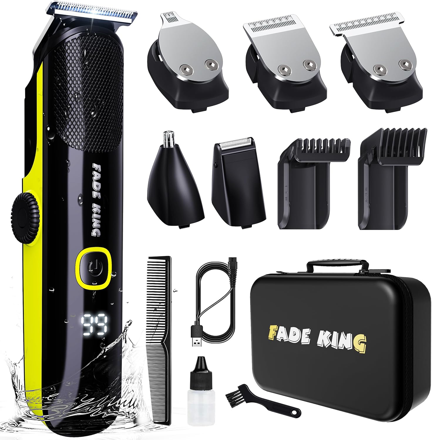 Fadeking professional 5-in-1 beard trimmer front view