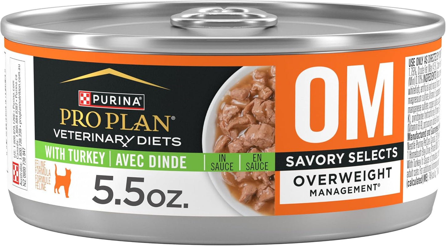 Pro Plan Veterinary Diets Purina OM Savory Selects Wet Cat Food Variety Pack - (Pack of 24) 5.5 oz. Cans - Image 10
