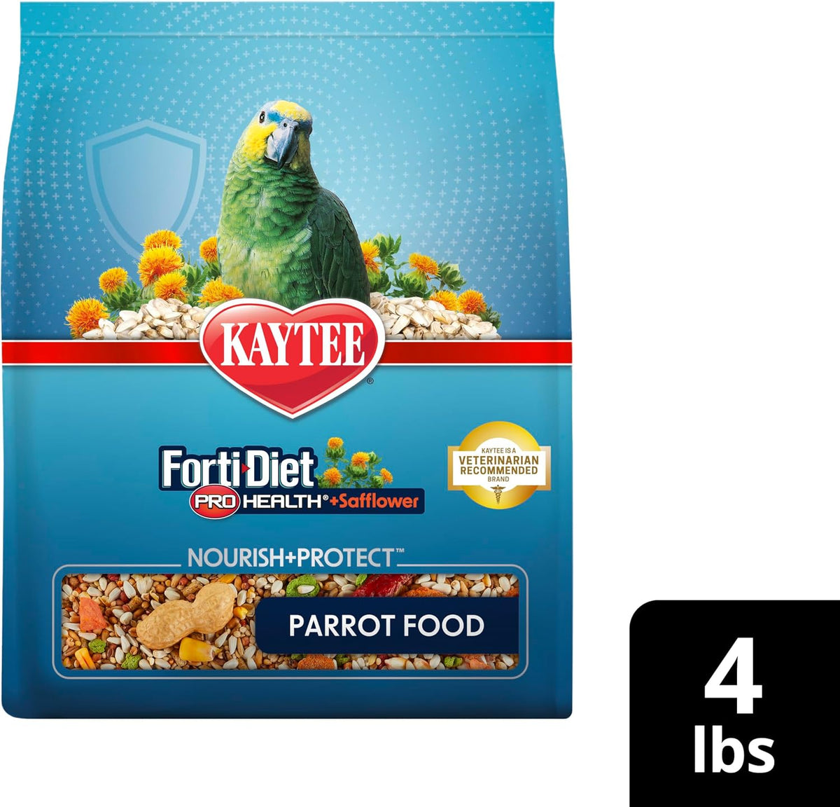 Kaytee Forti-Diet Pro Health+Safflower Nourish+Protect Parrot Food, Supports Breeding and Molting, Nutrition Backed by Science, Digestive and Brain Health, 4 pounds - Image 13