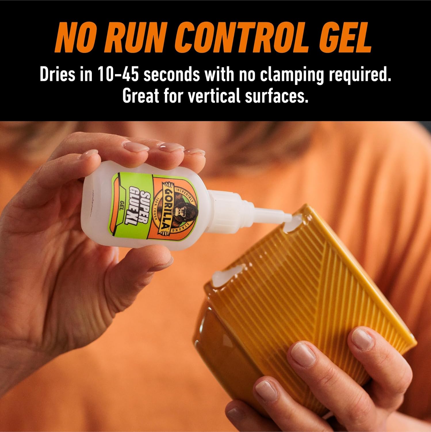 Demonstrating the impact resistant bond of Gorilla glue gel on a ceramic repair