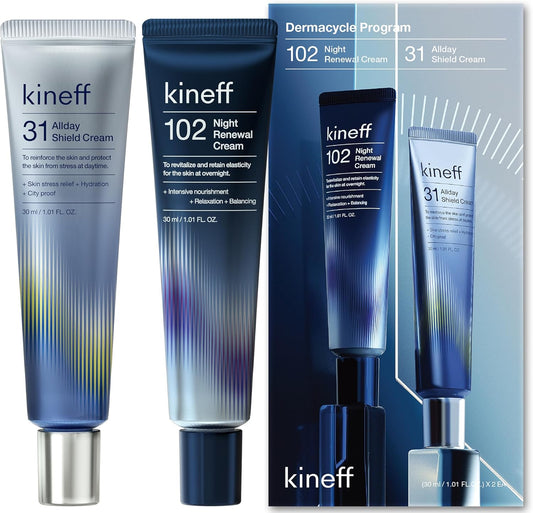 Kineff Dermacycle Program 2-pack face cream front view showing day and night tubes.