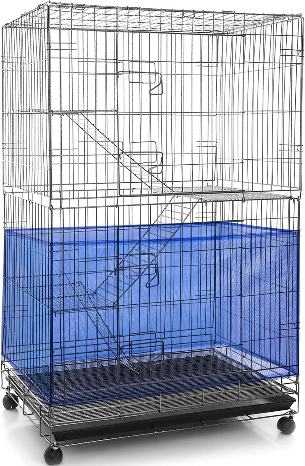 Shappy Large Bird Cage Seed Catcher,Bird Cage Cover Net Skirt Guard,Adjustable Soft Airy Mesh Net for Parrot Parakeet Macaw(118 x 15 Inch/ 300 x 37 cm,Black) - Image 12