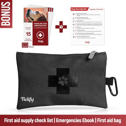 Tidify dog travel bag first aid kit pouch and accessories