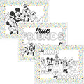 J.L. Childress Disney Baby ColorMe Disposable Placemats front view of the twenty-four pack packaging featuring Mickey Mouse.