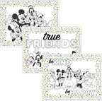 J.L. Childress Disney Baby ColorMe Disposable Placemats front view of the twenty-four pack packaging featuring Mickey Mouse.