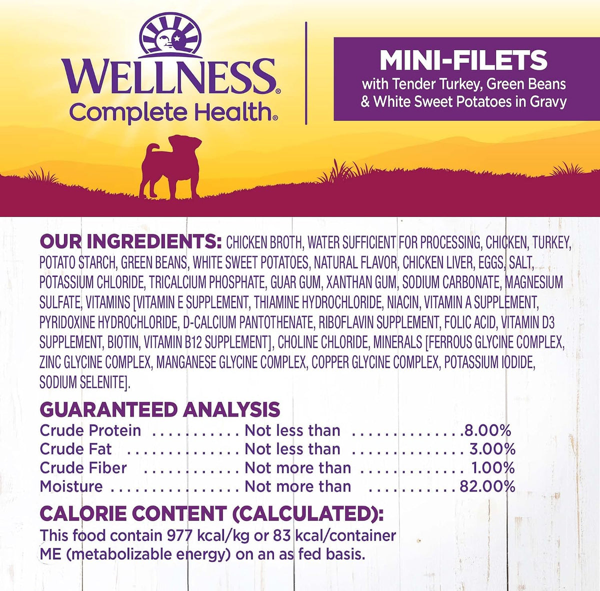 Premium imported USA pet food Wellness Signature Selects mini filets tray setup