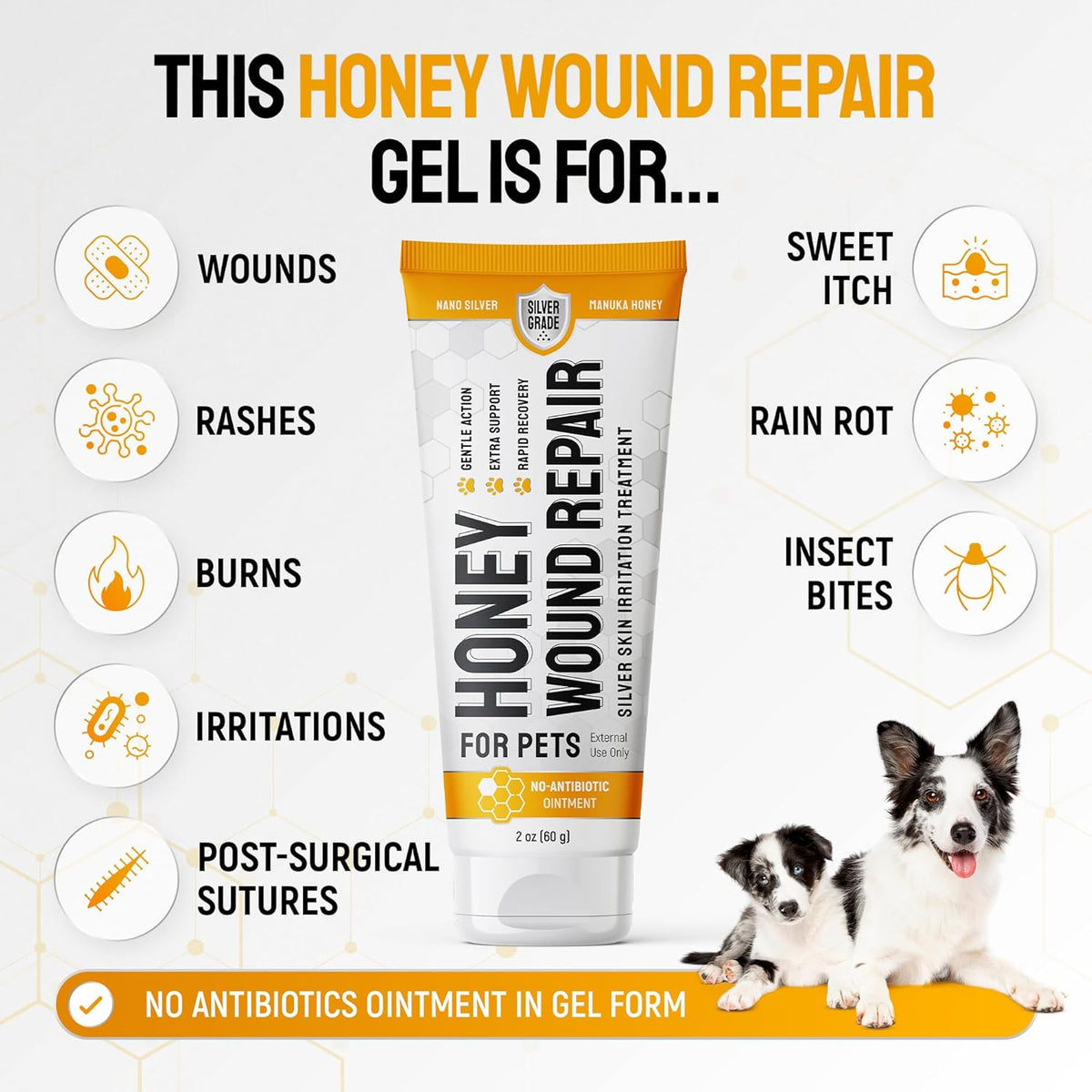 Silver Grade manuka honey and colloidal silver pet ointment