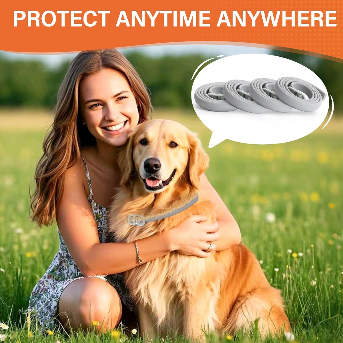Vicsom dog flea collar packaging showing 24 month protection