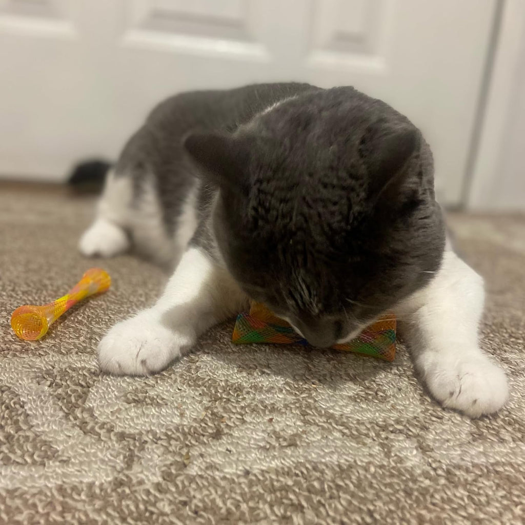 SPOT Kitty Fun Tubes Cat Toy with Catnip Inside | Bouncy Interactive Mesh Toy for Cats and Kittens to Bite, Swat and Chase | 3 Pieces - Image 10